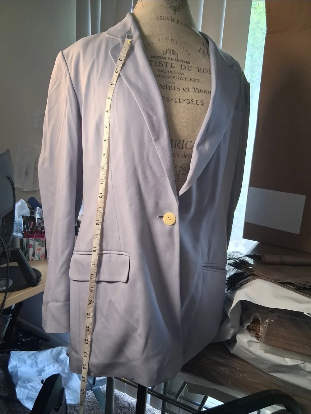 Lands' End Sky Blue Single-Button Blazer - Picture 2 of 7